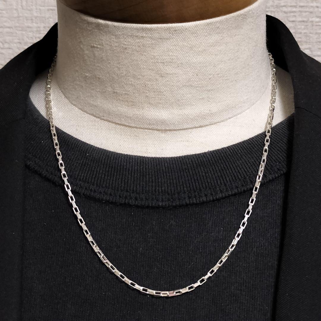 GUCCI ベネチアン ネックレス 50cm スクエア ボストン 925