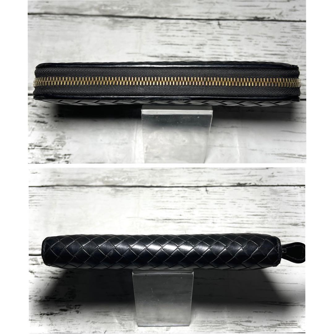 BOTTEGAVENETAボッテガヴェネタ長財布イントレチャート黒ブラック本革