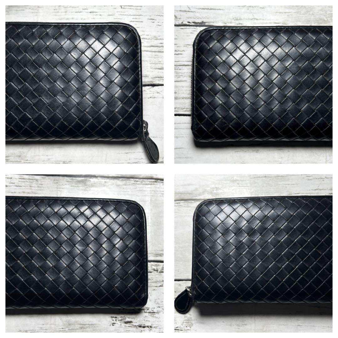 BOTTEGAVENETAボッテガヴェネタ長財布イントレチャート黒ブラック本革