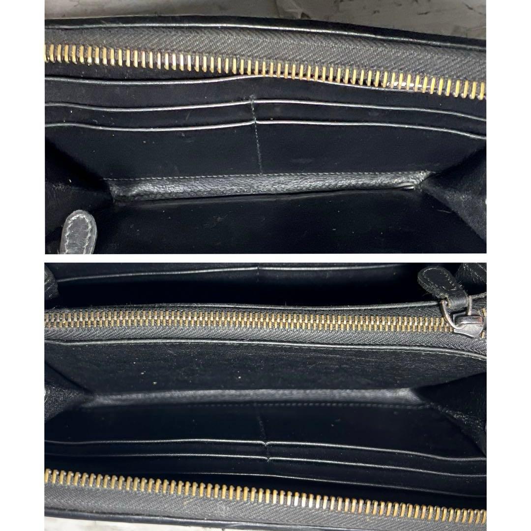 BOTTEGAVENETAボッテガヴェネタ長財布イントレチャート黒ブラック本革