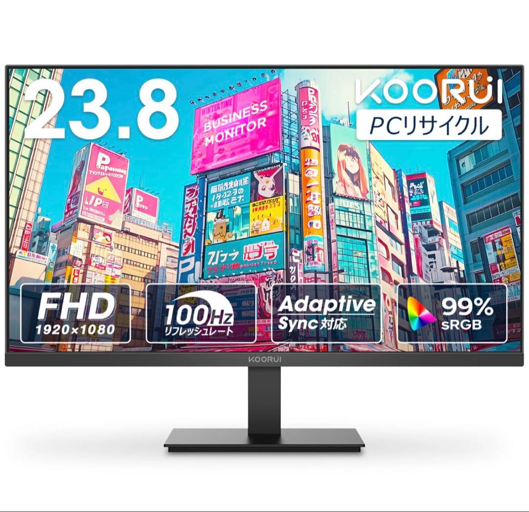 KOORUI モニター PCモニター 24N1A ディスプレイ フルHD 黒