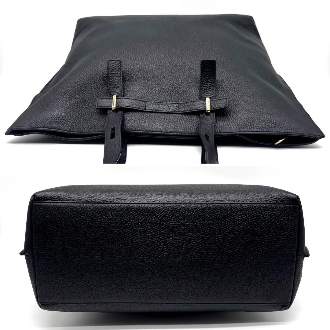 ✨美品✨フルラ　ジョーヴェ　トートバッグ　　A4可　2way　舟型　自立　黒