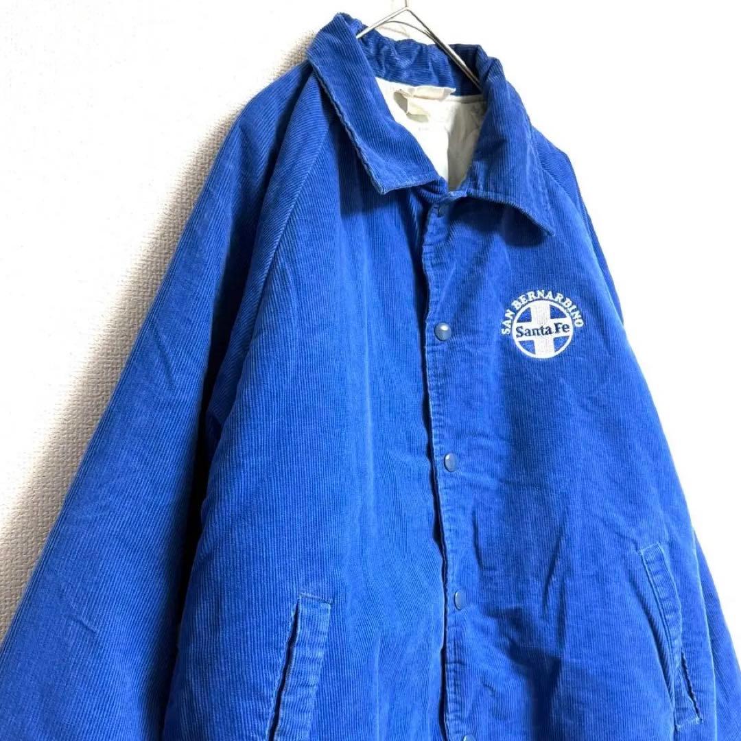激レア◎90s◎vintage◎USA製◎企業物◎青◎厚手ブルゾン◎コーデュロイ