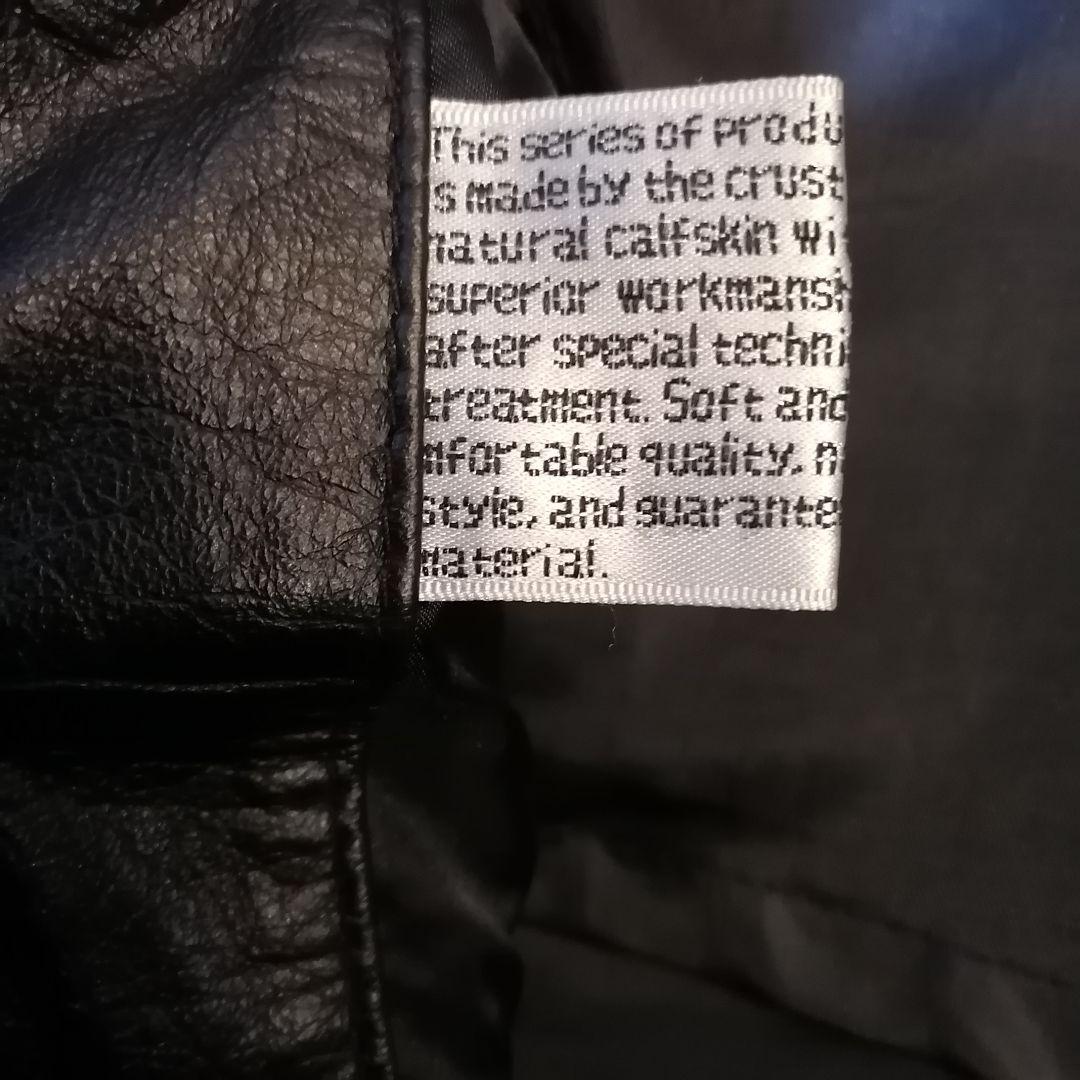 80s カウレザージャケット　ブルゾン　シングル　ライナー　ユーロ