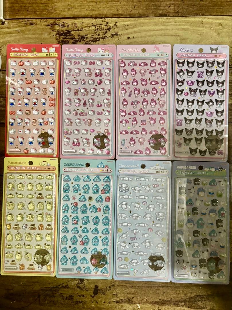 ボンボンドロップシール サンリオmini 8枚セット【国内正規品】