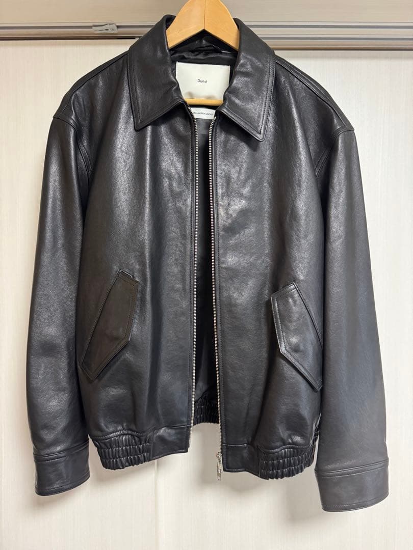 美品 DUNST ブラック シャツカラー レザージャケット