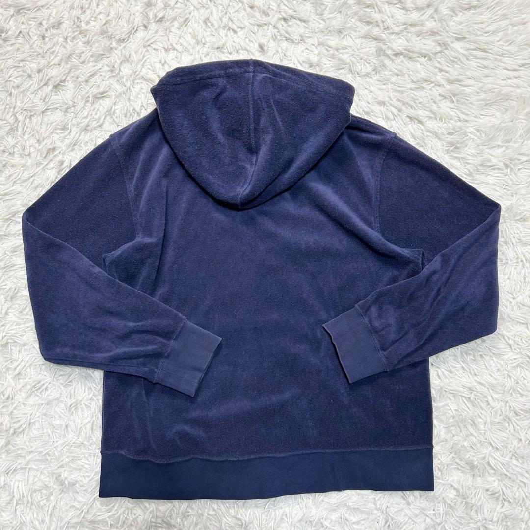 90s ポロバイラルフローレン ジップアップパーカー ネイビー メンズS相当