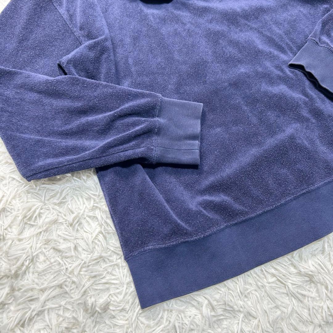 90s ポロバイラルフローレン ジップアップパーカー ネイビー メンズS相当