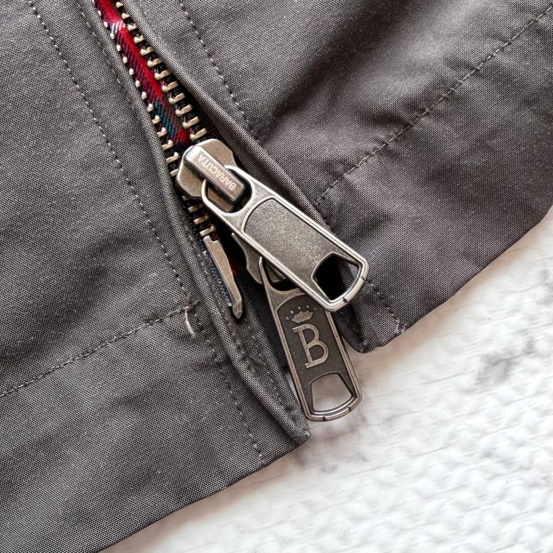 美品✨バラクータ G-9 ハリントンジャケット チェック グレー系 英国製 34