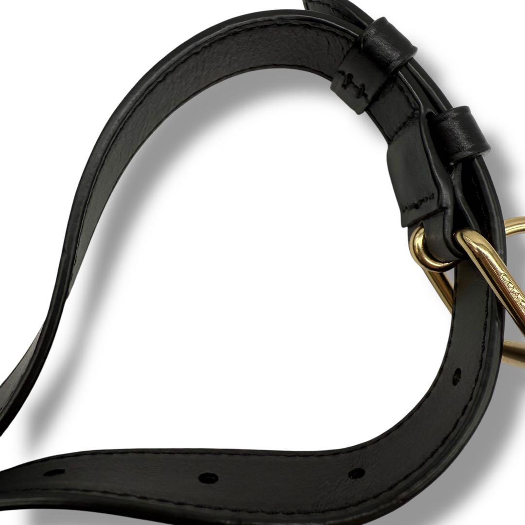 【美品】COACH コーチ ボディバッグ PVC クロスボディ 金具ロゴ 茶