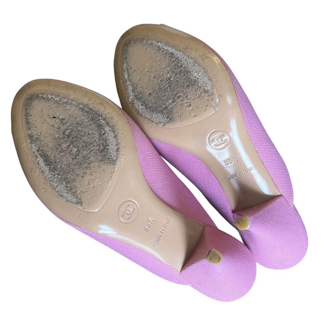 【極美品★付属品付】CHANEL ココマーク ミュール サンダル ピンク