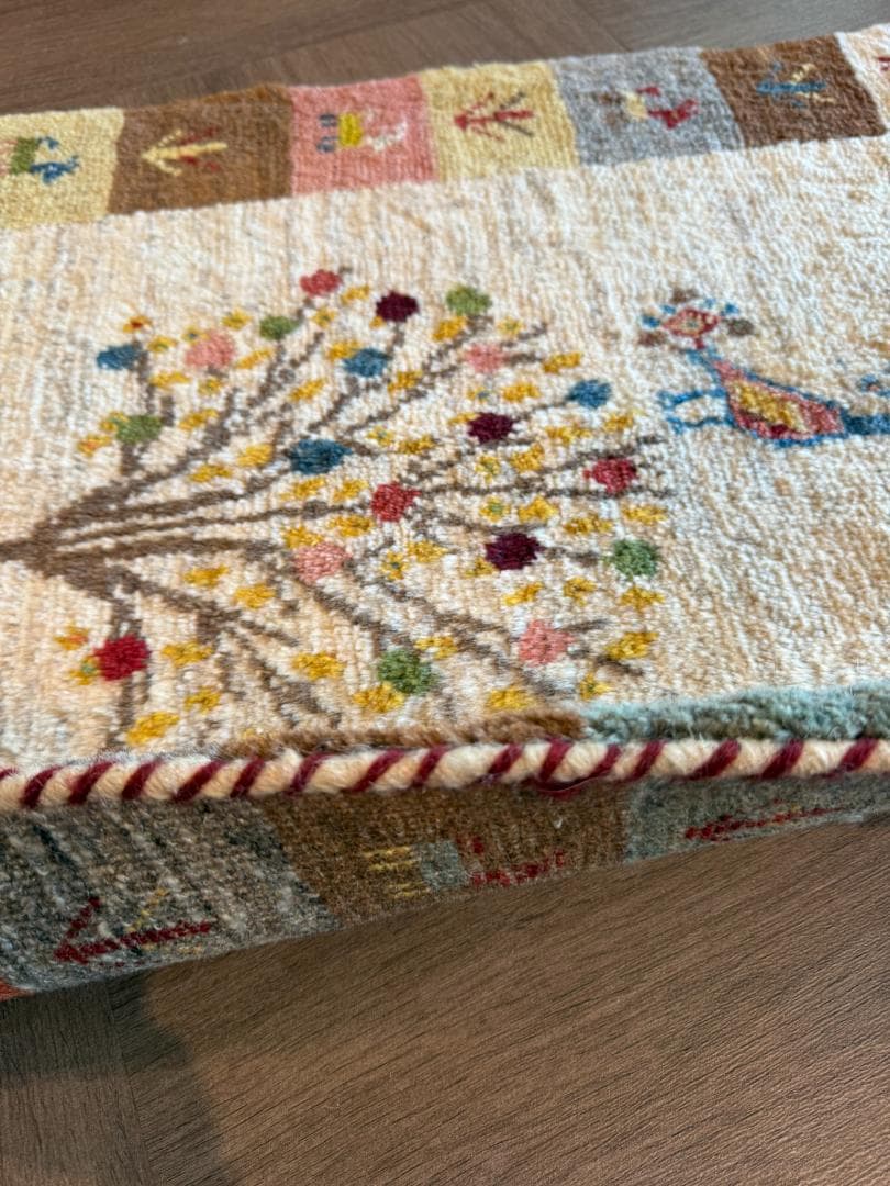 ギャッベ 66x88cm ペルシャ絨毯 手織り ギャベ 玄関マットラグ 絨毯