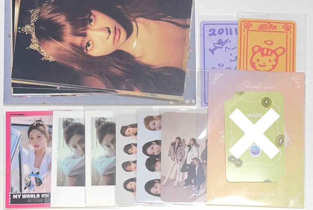 aespa ニンニン トレカ 100枚以上 ＋おまけ　まとめ売り カリナ FC