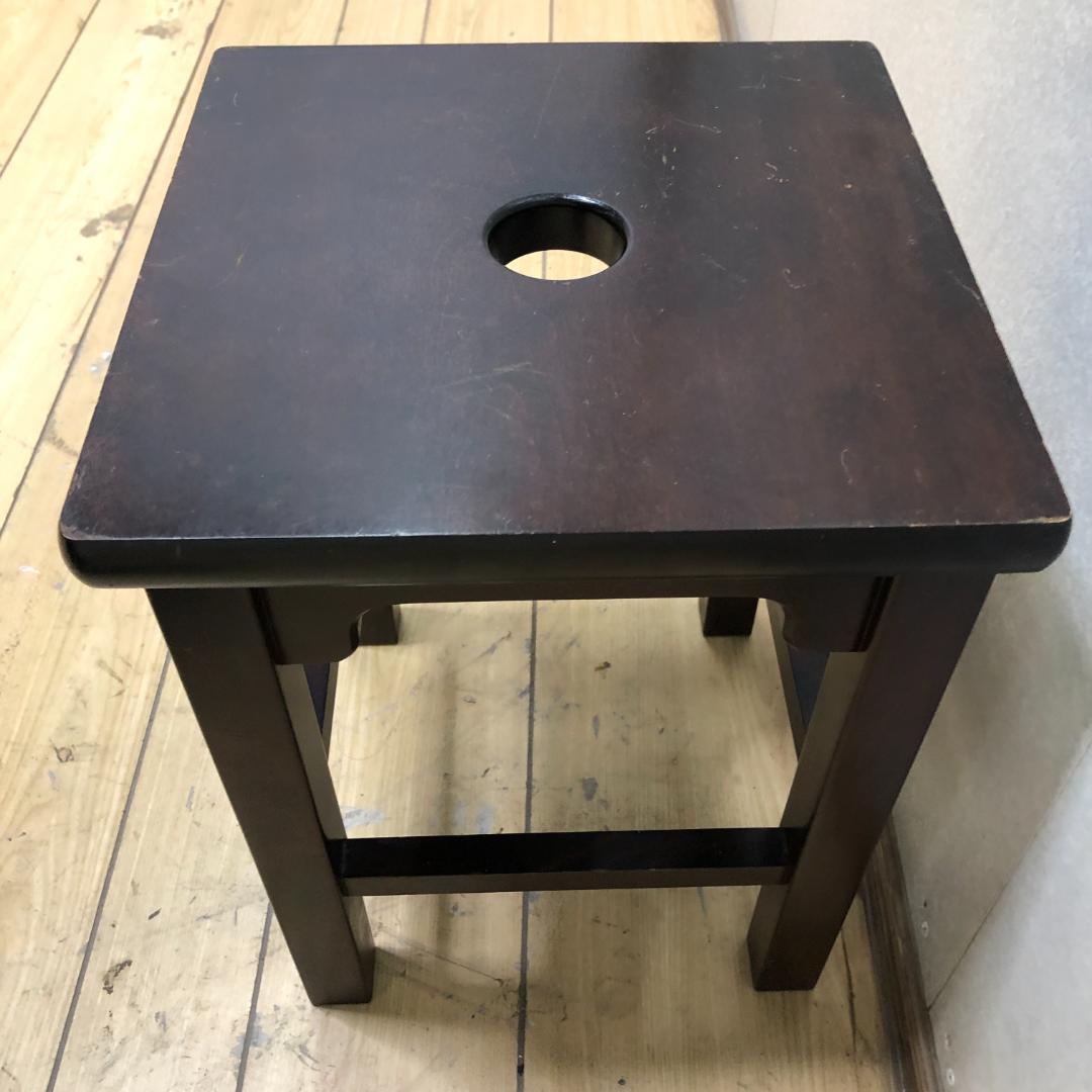 送料無料 北海道民芸家具　樺材スツール　オールドヴィンテージ 251007