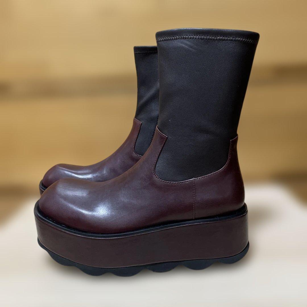 MANA ワイドボリュームストレッチブーツ 37size 23.5㌢未使用級