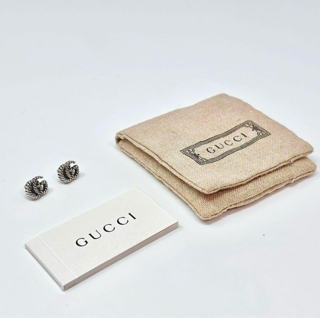 GUCCI シルバー ロープ状G ロゴピアス