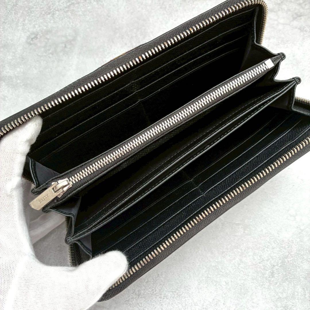 ✨美品✨BALLY 長財布 ラウンドファスナー バリーストライプ とレスポンス