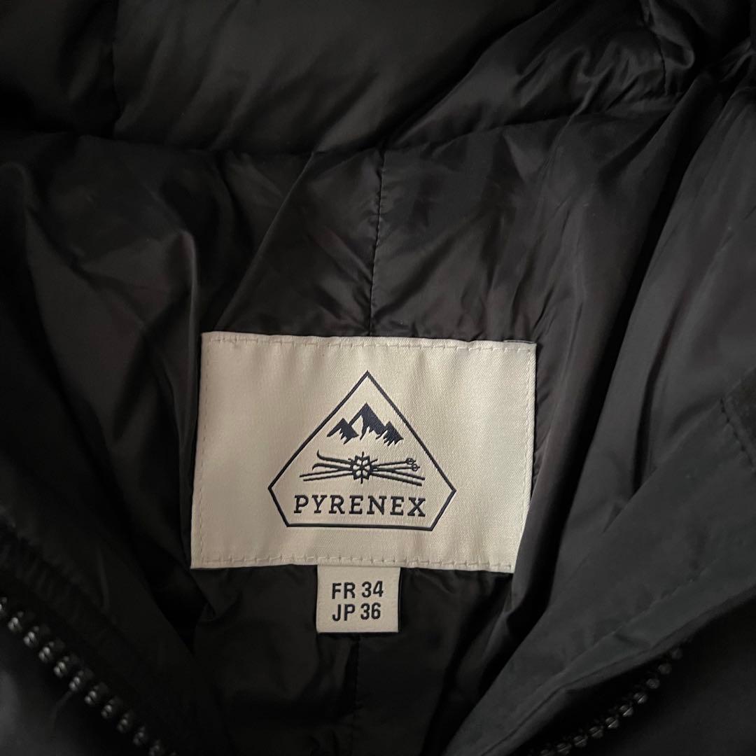 ピレネックス ダウン GRENOBLE ブラック 黒 ファー着脱可 36