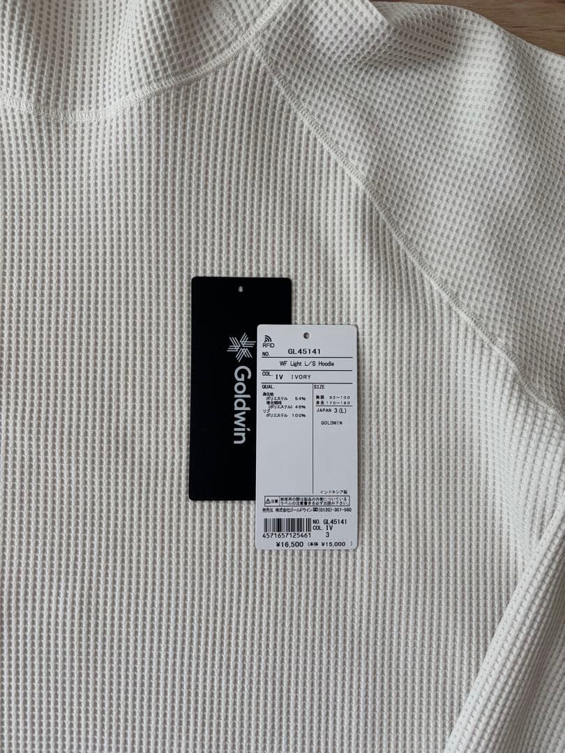Goldwin ワッフルライトロングスリーブフーディー