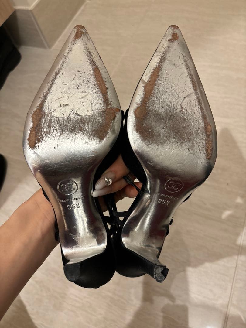 CHANEL シャネル ストラップパンプス 36ハーフ