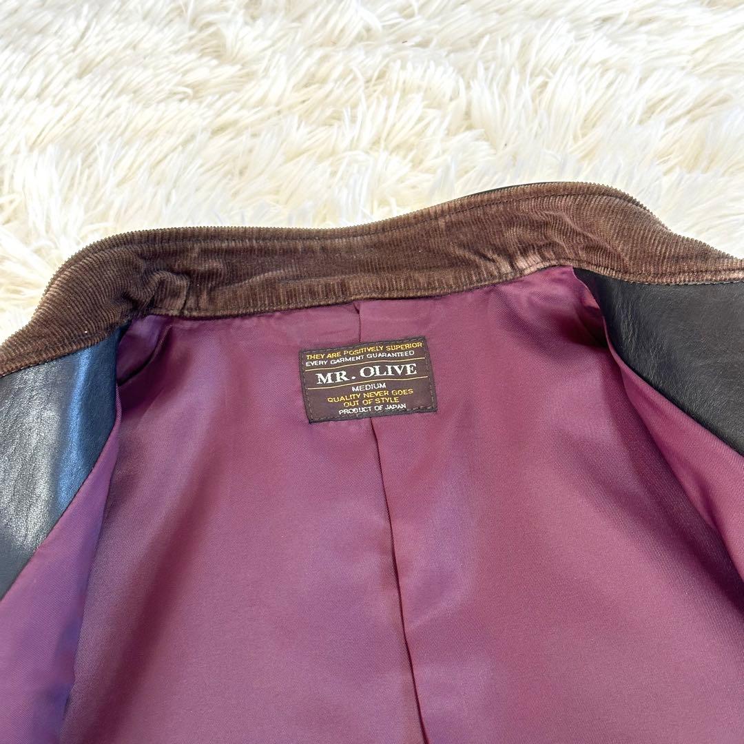 極美品 MR.OLIVE シングルライダースジャケット 馬革 ブラック M