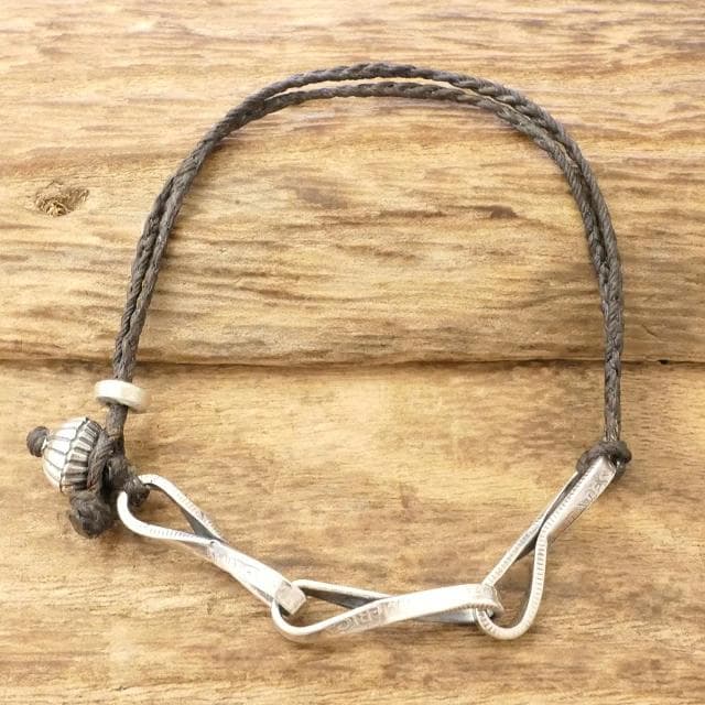 新品 NORTH WORKS ヴィンテージ  コード ブレスレット 銀貨