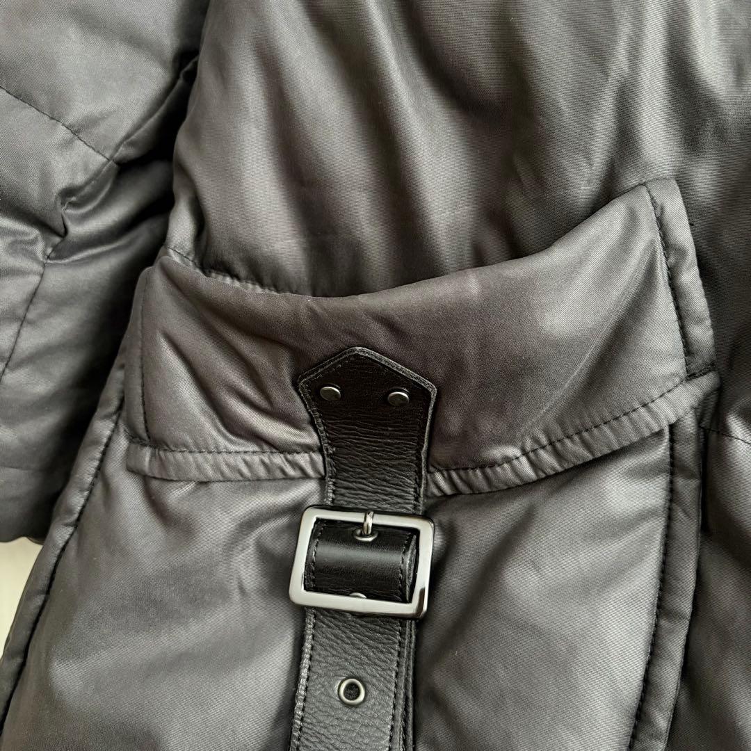 美品アドーアダウンコートラクーンファーダークグレー