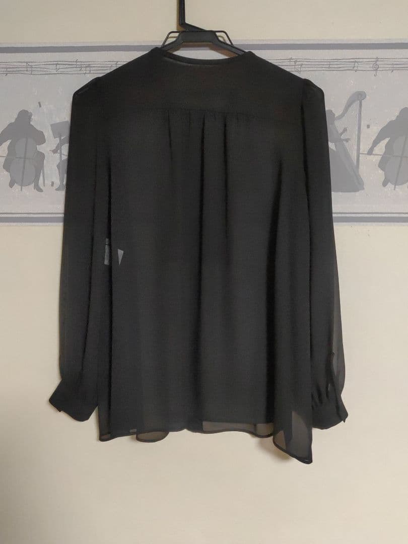 未使用　ANAYI　ジョーゼットシフォンレースブラウス　フォーマル 保護者会