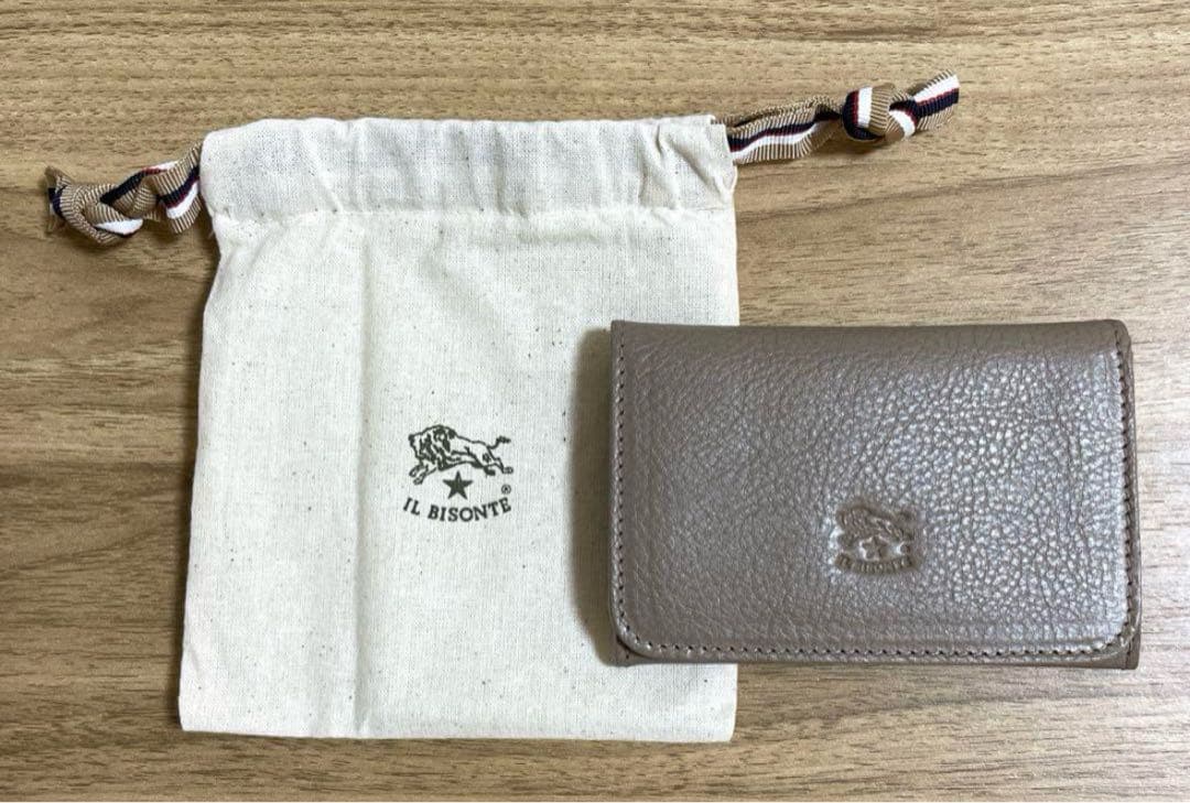 【新品・未使用】 IL BISONTE イルビゾンテ 名刺入れ グレー