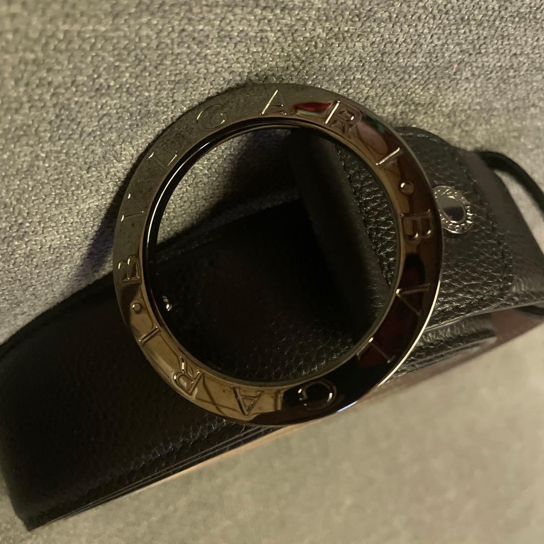 BVLGARI レザー ベルト サイズ44 ブラック