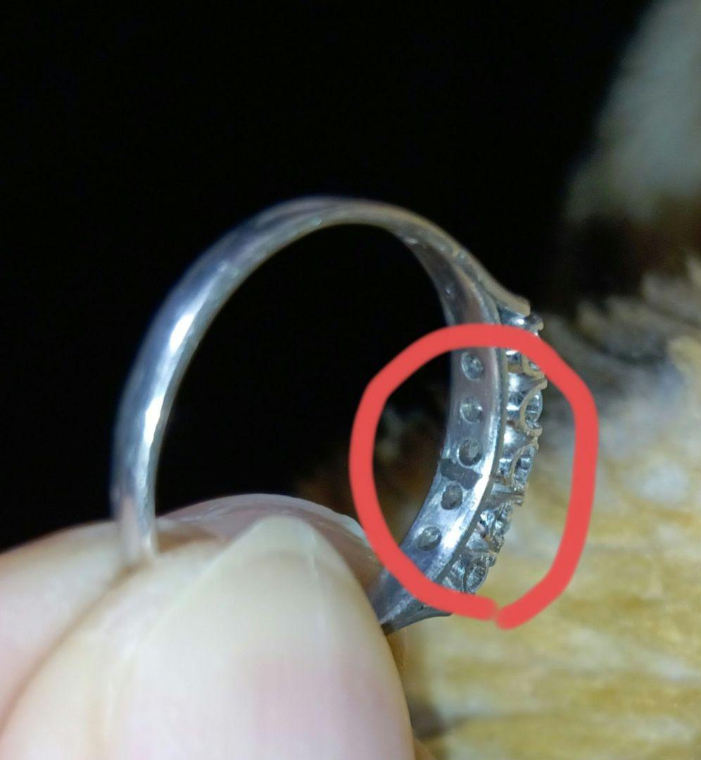 ヴィンテージ　ダイヤモンドエタニティリング　プラチナ