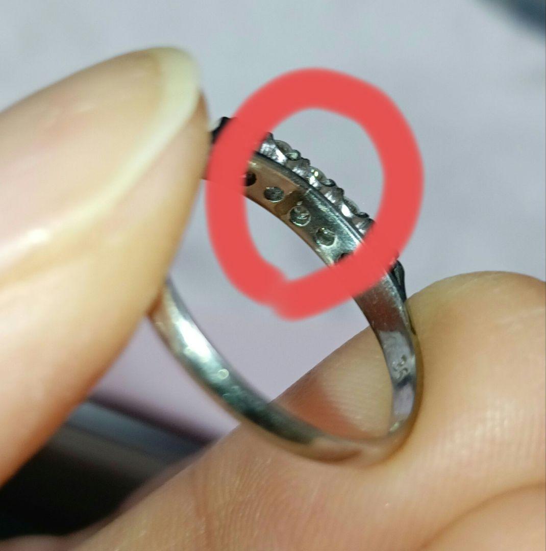 ヴィンテージ　ダイヤモンドエタニティリング　プラチナ