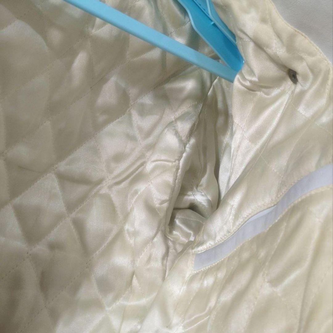 革ジャン 白 メンズ 本革 ホワイトレザー ダブル ライダースジャケット