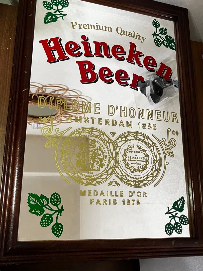 Heineken パブミラー　ヴィンテージ