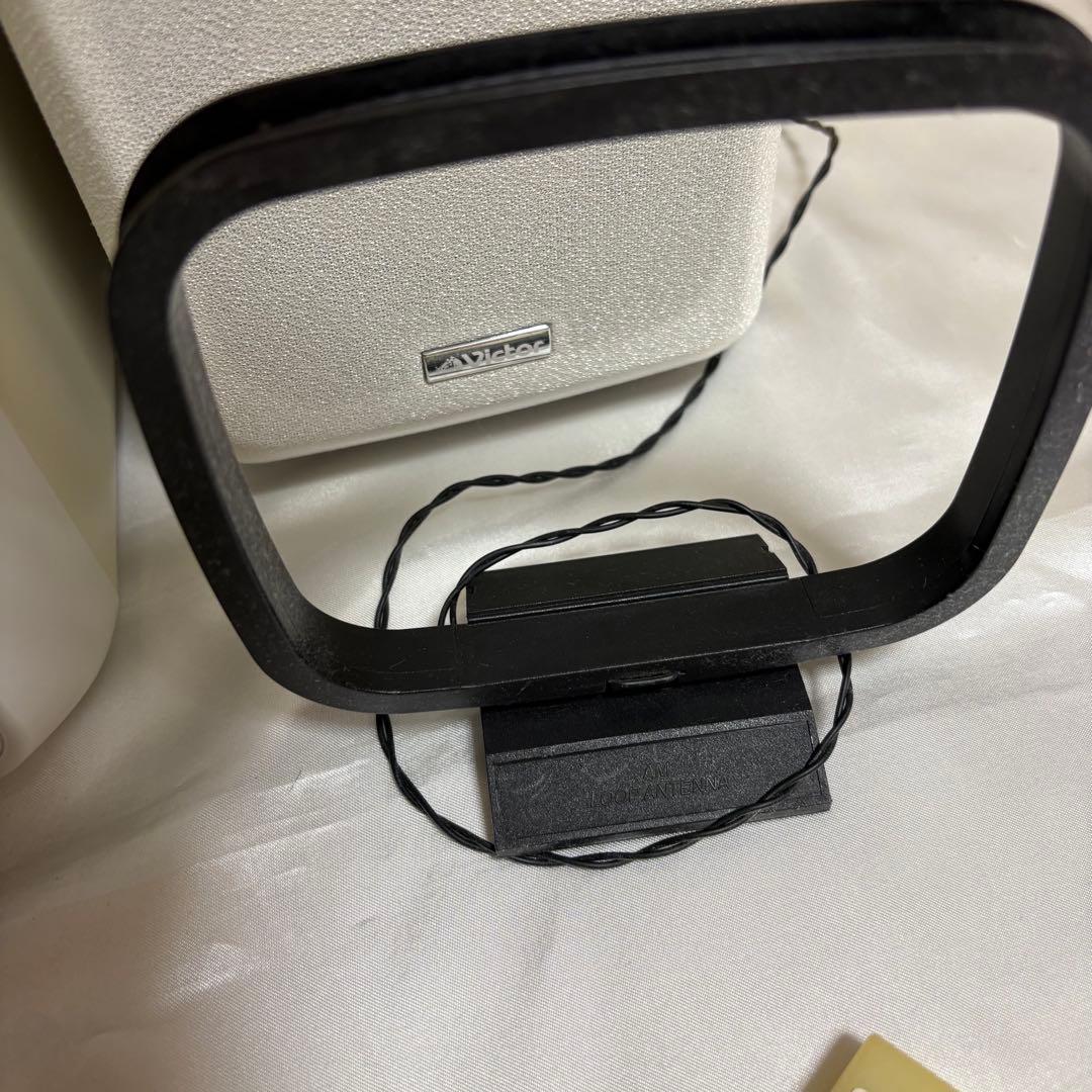 Victor ミニコンポ ホワイト リモコン付き