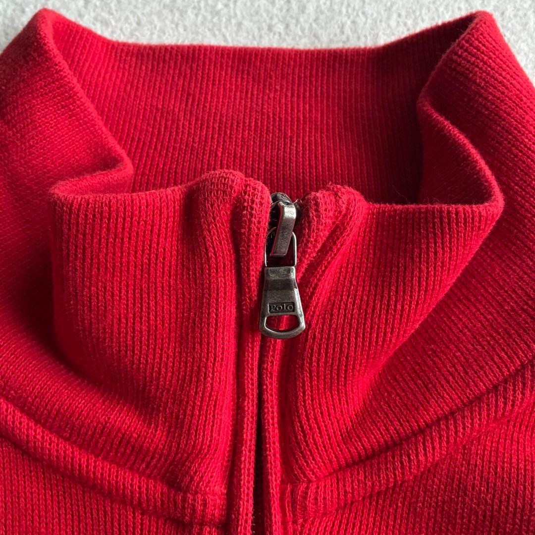 【美品】ラルフローレン ハーフジップ プルオーバースウェット ビッグポニー M