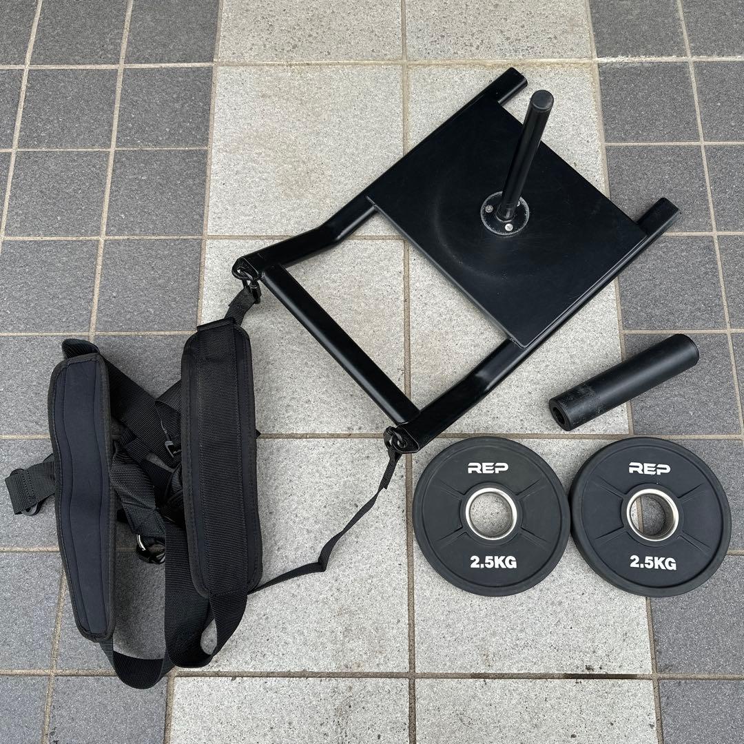 陸上 スレッド走 そり走 トレーニングセット ウエイトプレート付き