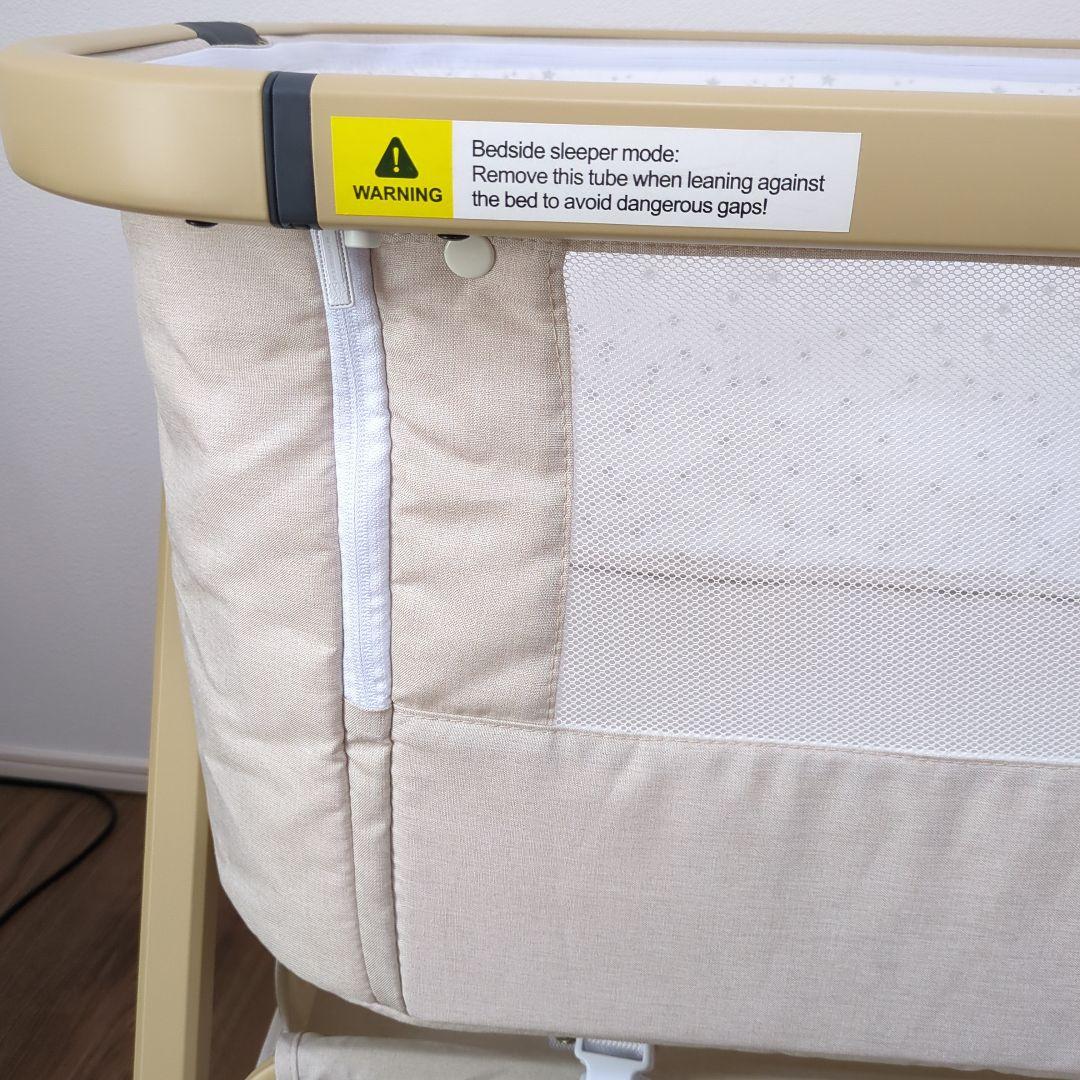 【中古良品】HZDMJ ベビーベッド　カーキ