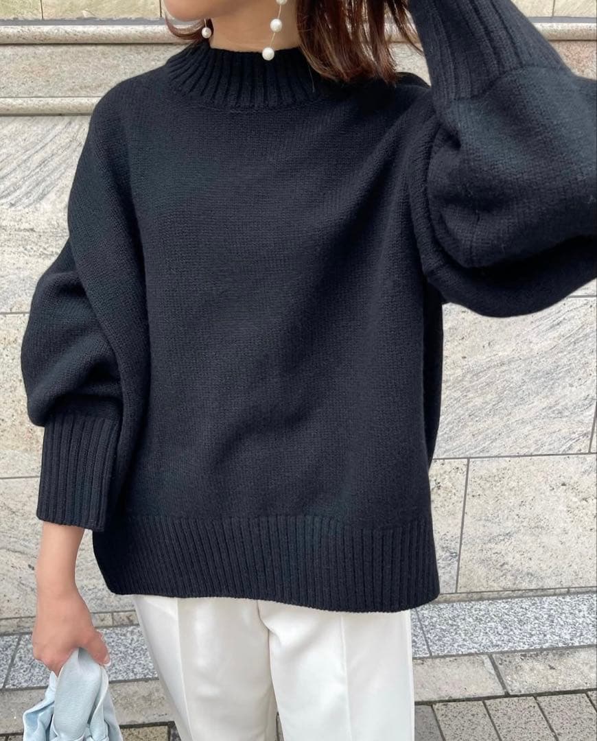 HYEON pumpkin knit／パンプキンニット ブラック