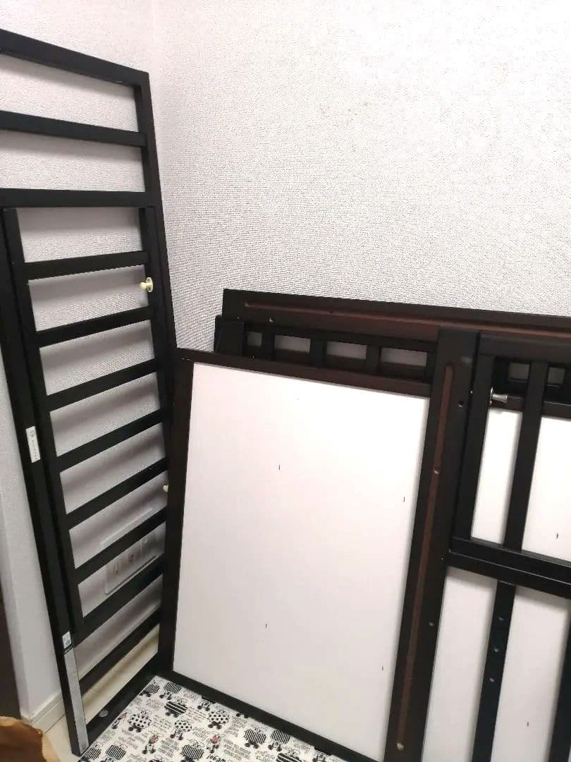 添い寝　ベビーベッド　ヤマサキ　ツーオープン　木製 ダークブラウン　引き取り可