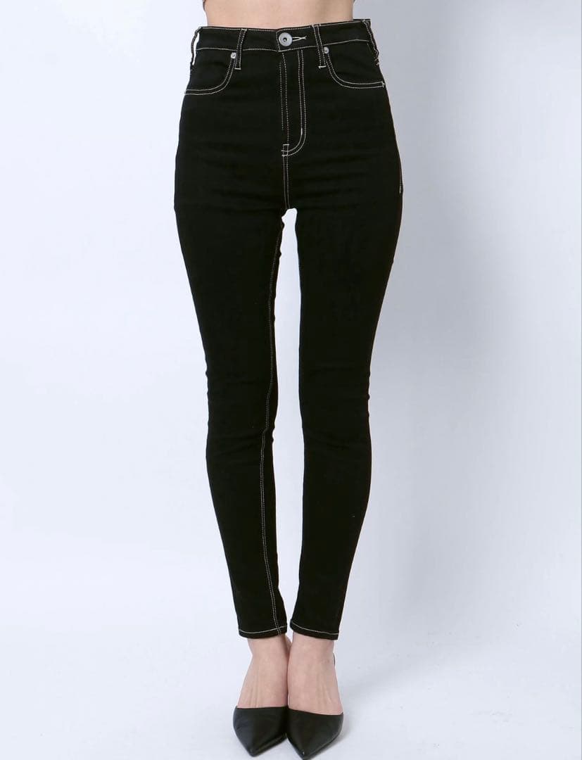 GYDA　ハイウエストワンウォッシュスキニーパンツ