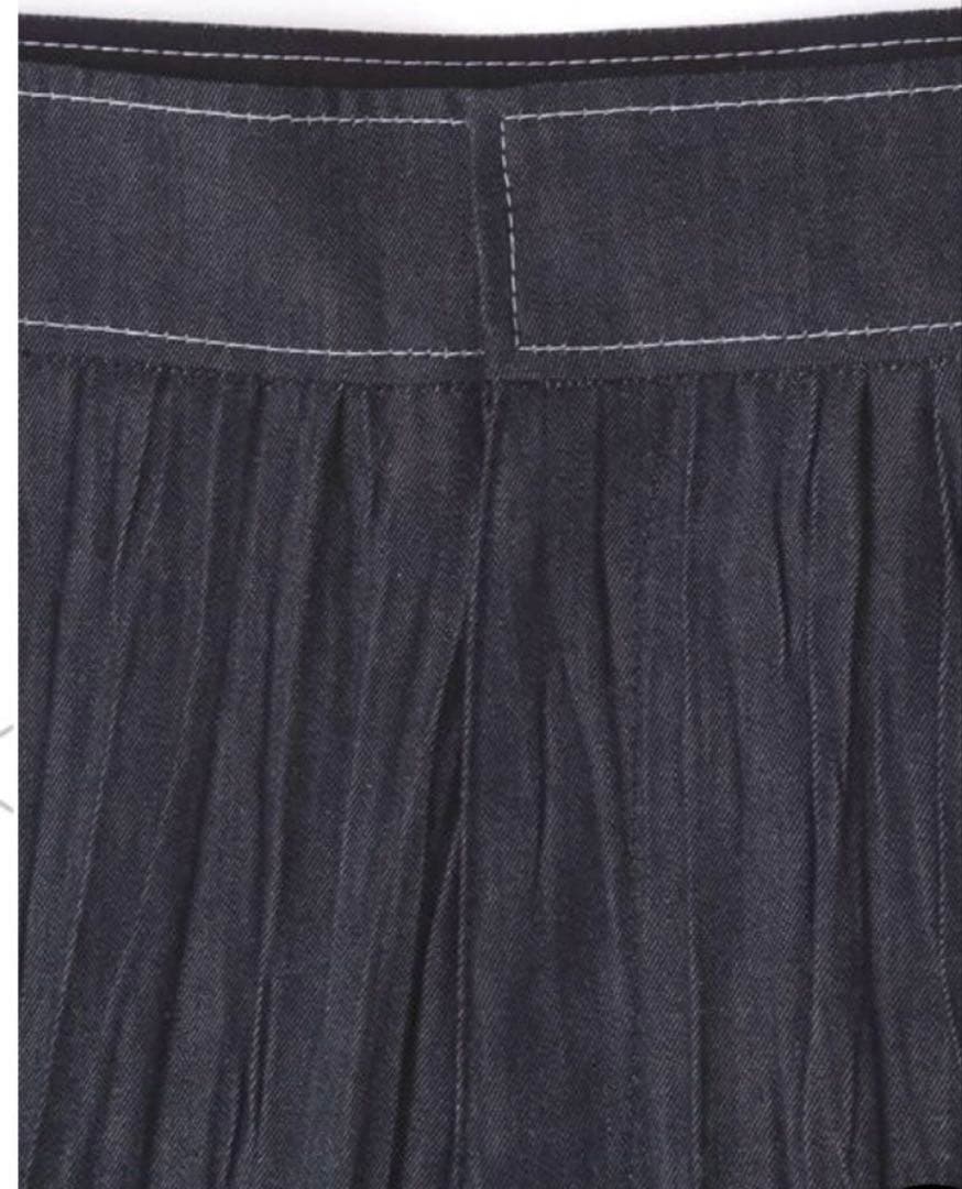 アドーアADORE◆ランダムプリーツ デニム パンツ36◆37,400円