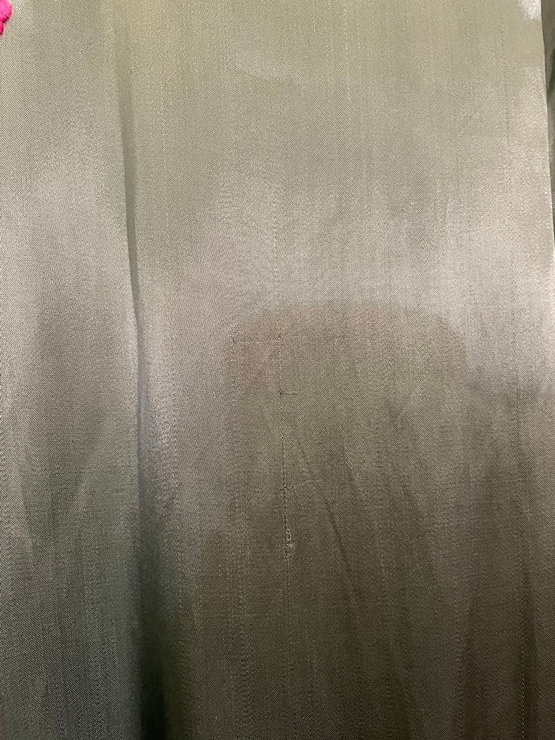 専用　Sunny Vintage ミントグリーンサテン 花柄刺繍 チャイナガウン