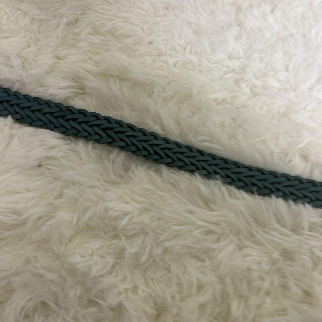 【希少】AKM メッシュベルト　レザー　グリーン