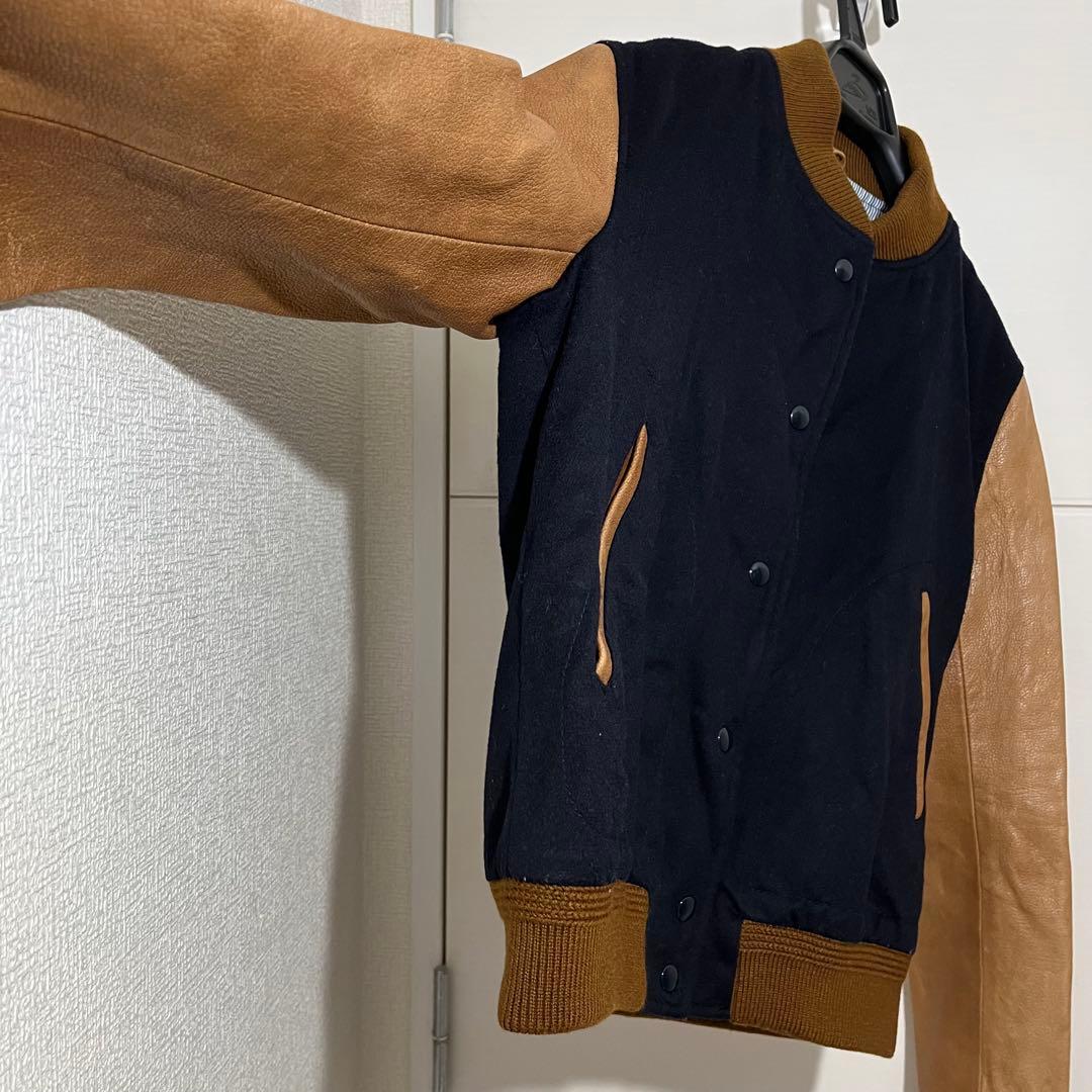 本革 CINQUANTA sheep skinレザージャケット ブラウンネイビー