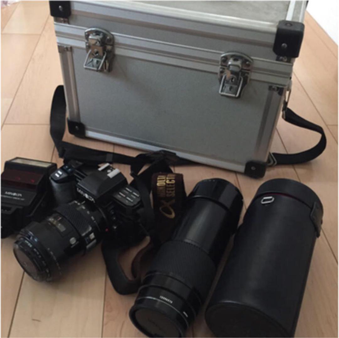 カメラ フラッシュ レンズ セットで ケース付き