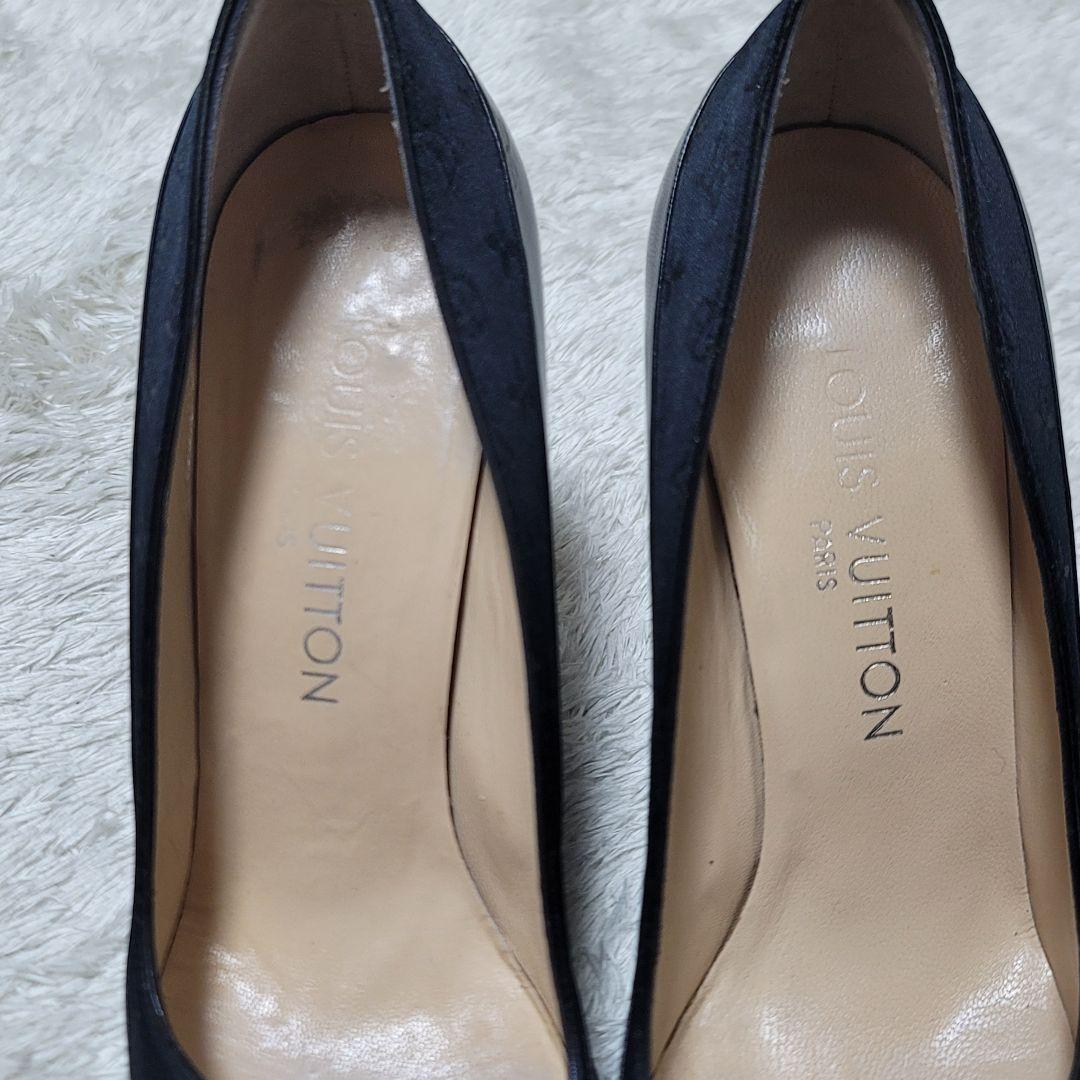 ＫAＬ様 ルイヴィトン パンプス モノグラム サテン×レザー ヒール