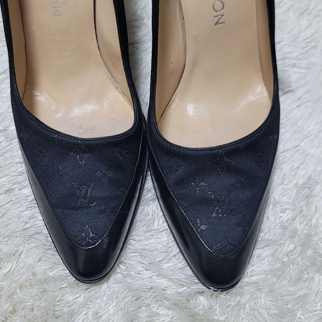 ＫAＬ様 ルイヴィトン パンプス モノグラム サテン×レザー ヒール