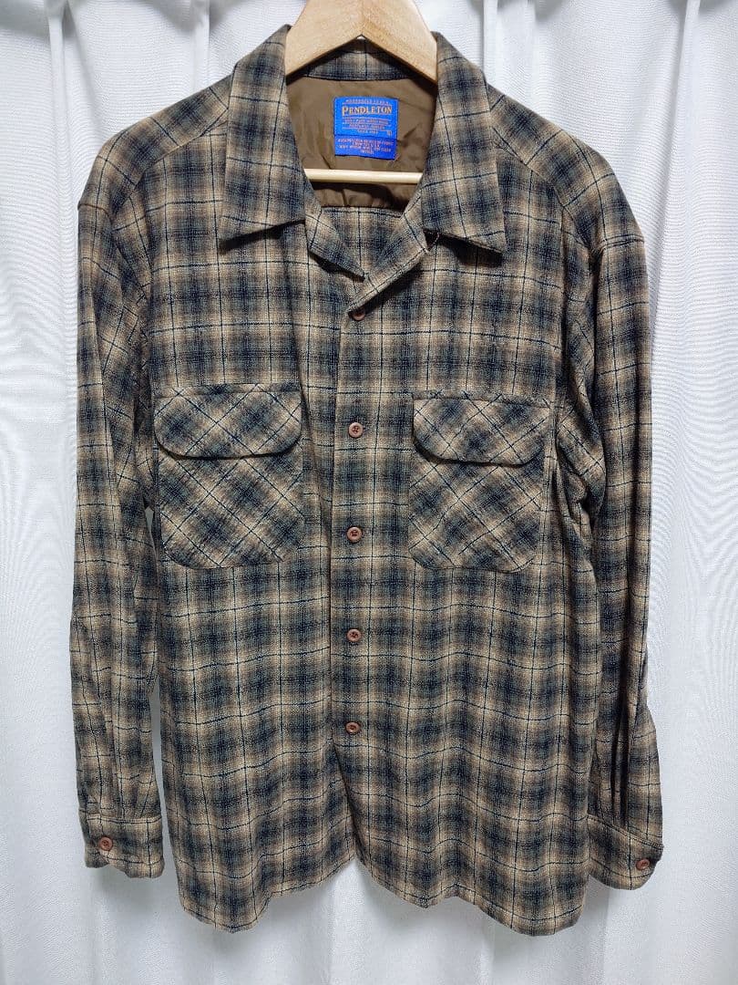 PENDLETON ペンドルトン USA製 オープンカラーネルシャツ オンブレ