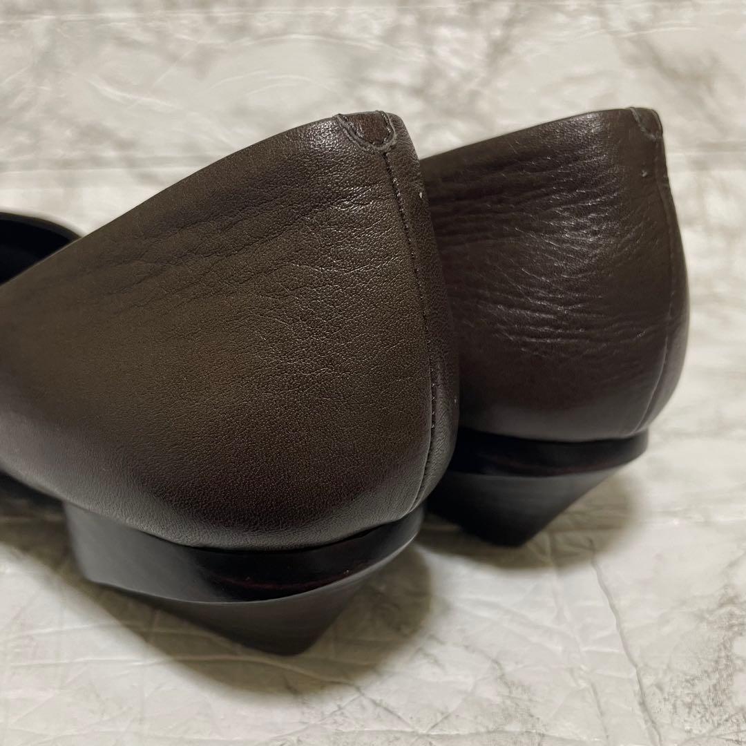 送料込み RABOKIGOSHI works スリッポンパンプス 本革 日本製